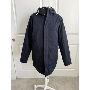 HUNTER Birchen 3-in-1 Hooded Water-Repellent Jacket Navy Blue Mens Medium